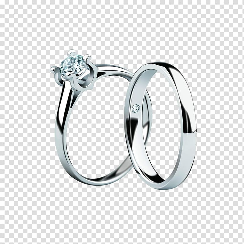 Wedding ring Jewellery Diamond, Jewelry hand-painted jewelry cartoon material,Diamond ring transparent background PNG clipart