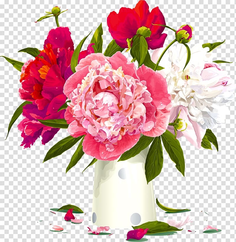 Peony Flower , Bouquet of flowers transparent background PNG clipart