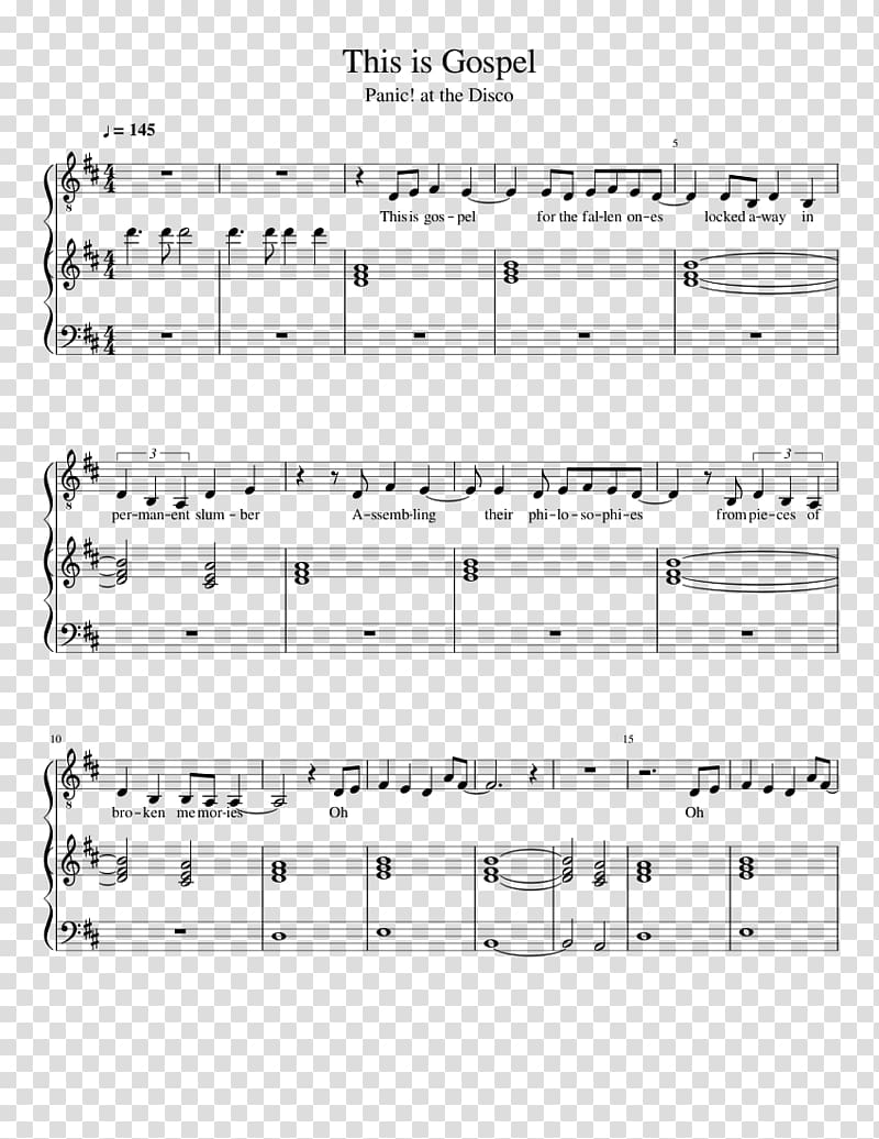 Sheet Music Piano This Is Gospel Song, sheet music transparent background PNG clipart