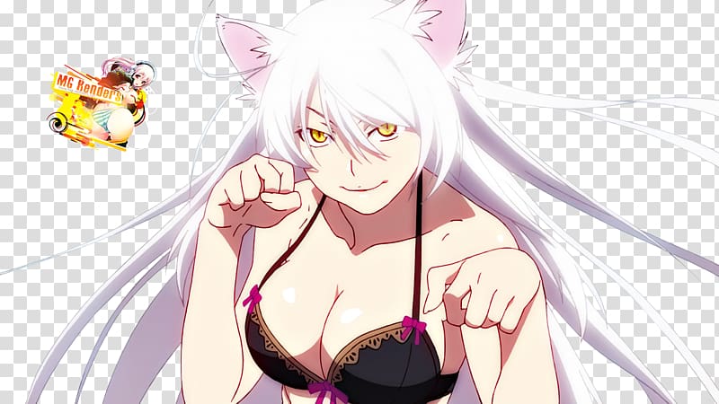 Nekomonogatari (Kuro) Nekomonogatari (Shiro) Monogatari Series Catgirl, Anime transparent background PNG clipart