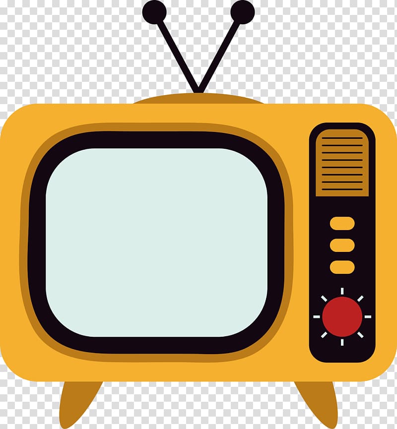 vintage brown TV illustration, Television set Television channel, TV yellow transparent background PNG clipart