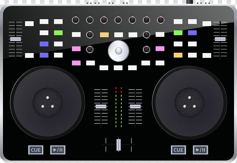 Vestax Disc jockey DJ controller MIDI Audio control surface, Radio transparent background PNG clipart