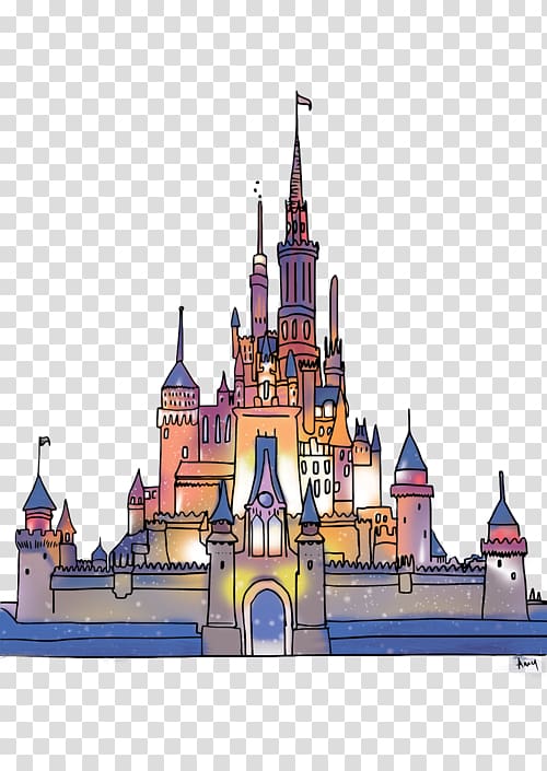 Sleeping Beauty Castle Fantasyland Cinderella Castle Drawing Art, cartoon castle transparent background PNG clipart