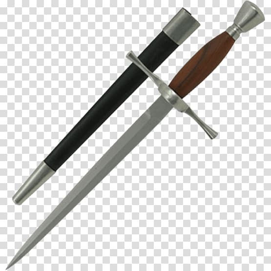 Parrying dagger Sword Weapon Stiletto, Sword transparent background PNG clipart