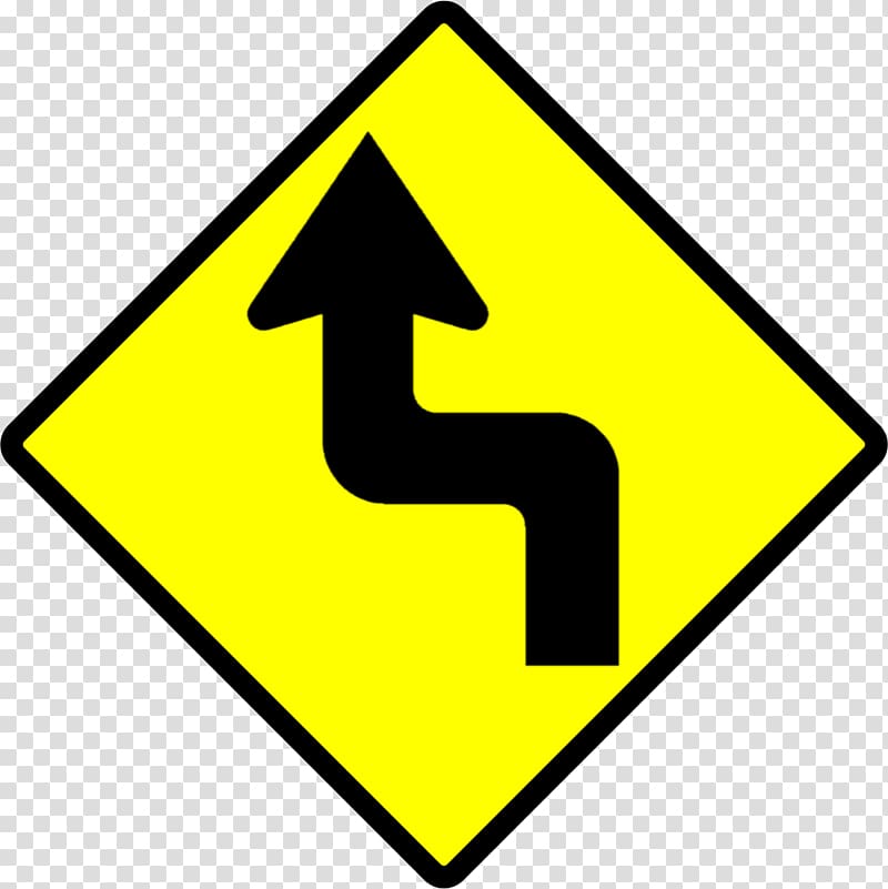 Reverse curve Manual on Uniform Traffic Control Devices Warning sign Traffic sign, Traffic Signs transparent background PNG clipart