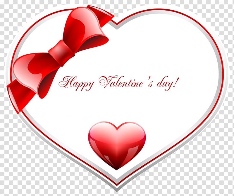 Happy Valentine's Day illustration, Valentine\'s Day Heart , Red and White Happy Valentine\'s Day Heart transparent background PNG clipart