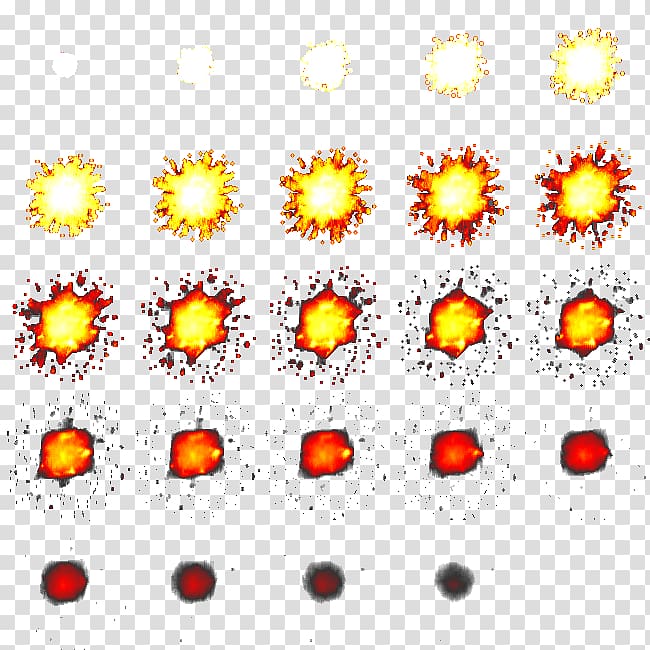 Sprite Explosion Computer graphics 8-bit, sprite transparent background PNG clipart