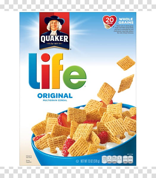Breakfast cereal Life Whole grain Quaker Oats Company, Breakfast Cereal transparent background PNG clipart