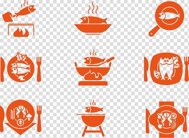 Barbecue grill Frying Fish Icon, Fish pot transparent background PNG clipart