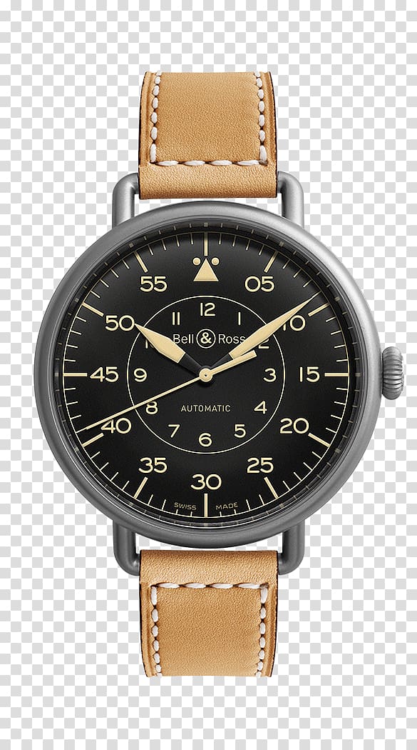 Bell & Ross First World War Watch Chronograph Strap, arabic numerals transparent background PNG clipart