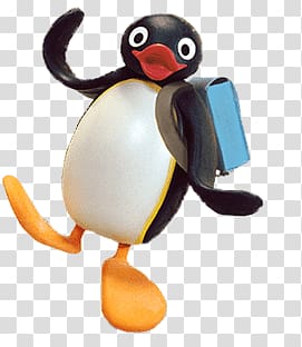 penguin with backpack, Pingu Going To School transparent background PNG clipart