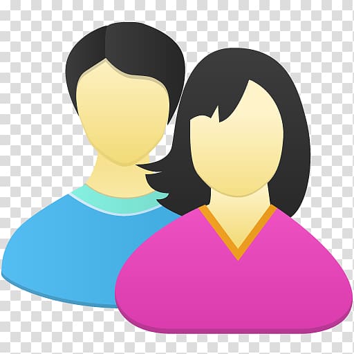 man and woman illustration, human behavior woman neck communication child, Couple transparent background PNG clipart