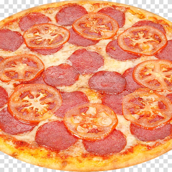 California-style pizza Salami Sushi Sicilian pizza, pizza transparent background PNG clipart