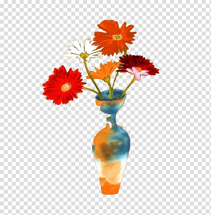 Oil painting Vase Still life, Oil Painting Flowers transparent background PNG clipart