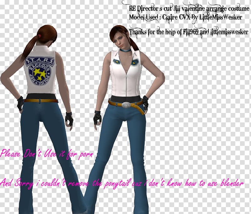 Resident Evil Claire Redfield Jill Valentine Chris Redfield Costume, director cut transparent background PNG clipart