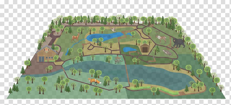 Ecomuseum Zoo Coyote Map Recreation, painted gray wolf transparent background PNG clipart
