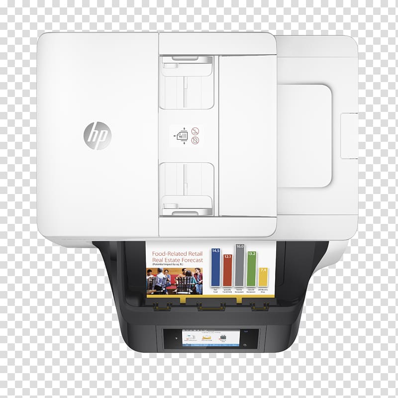 Hewlett-Packard HP Officejet Pro 8720 Multi-function printer Inkjet printing, printer transparent background PNG clipart