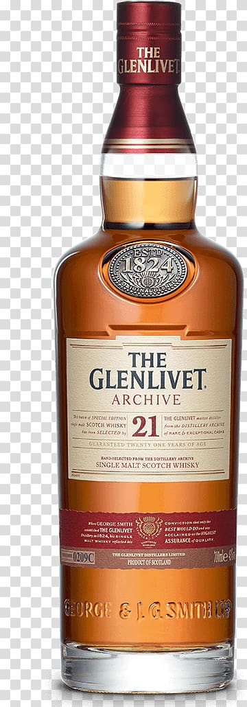 The Glenlivet distillery Single malt whisky Single malt Scotch whisky Speyside single malt, wine transparent background PNG clipart