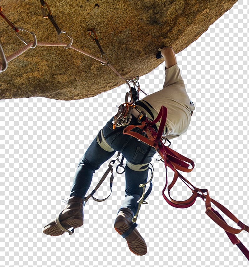Sport climbing Free climbing Climbing harness Aid climbing, Dangerous rock climbing transparent background PNG clipart