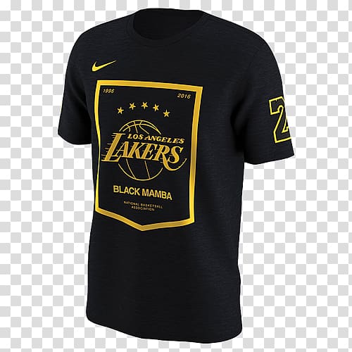 Air Force 1 Black mamba T-shirt Nike Los Angeles Lakers, T-shirt transparent background PNG clipart