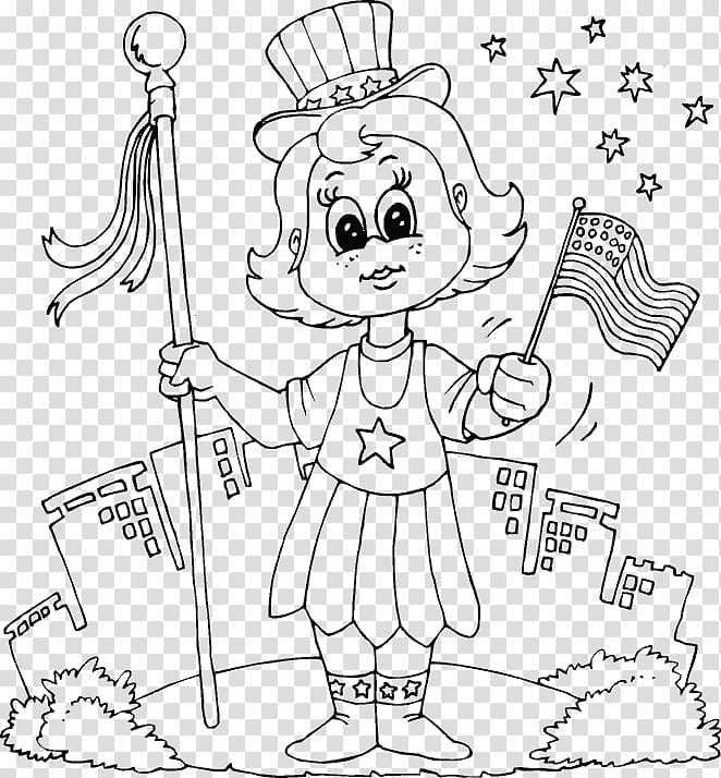 Coloring book Memorial Day Veterans Day Independence Day Elementary school, Independence Day transparent background PNG clipart