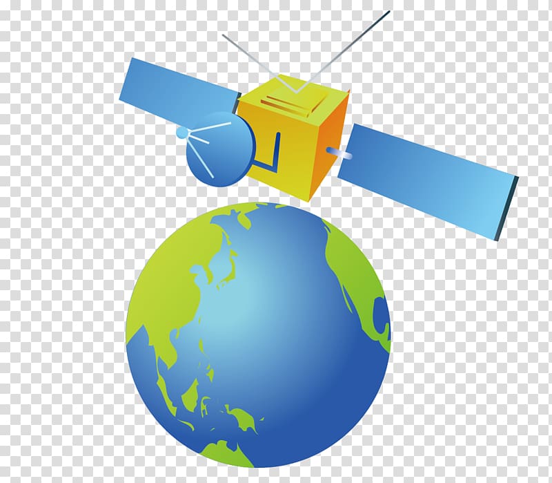 Earth Communications satellite, Earth and satellite monitors transparent background PNG clipart