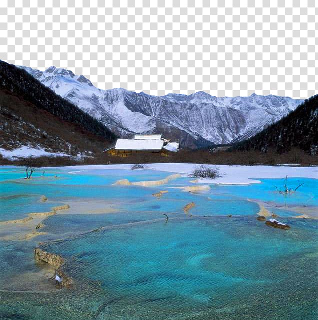 Jiuzhaigou Chengdu Jiuzhai Huanglong Airport Sichuan Giant Panda Sanctuaries, After the snow Wucaiche transparent background PNG clipart