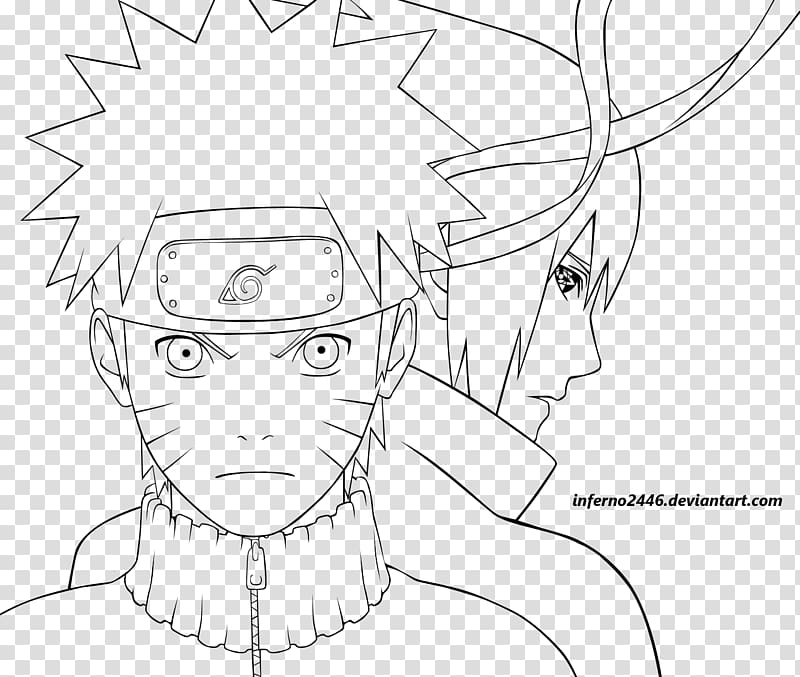 Naruto Sasuke Coloring Pages  Naruto drawings, Anime lineart, Naruto