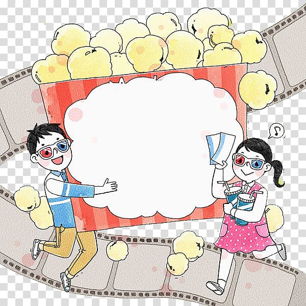 uacbduae30ub0a8ubd80 Film Gwacheon Cartoon, Watching movies and popcorn transparent background PNG clipart