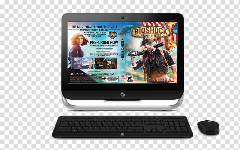 Laptop BioShock Infinite Personal computer Computer hardware Output device, Laptop transparent background PNG clipart