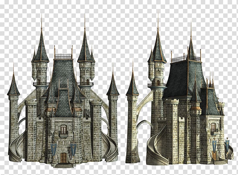 Castle Architecture, Gray castle transparent background PNG clipart