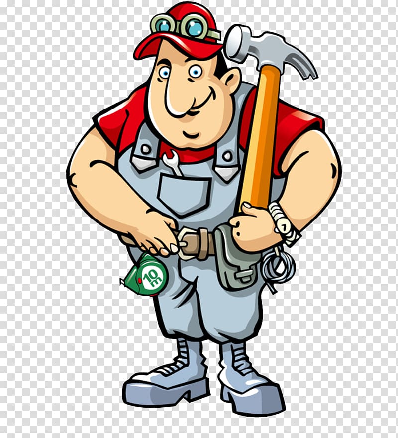 Claw hammer on white background, cartoon illustration of repair