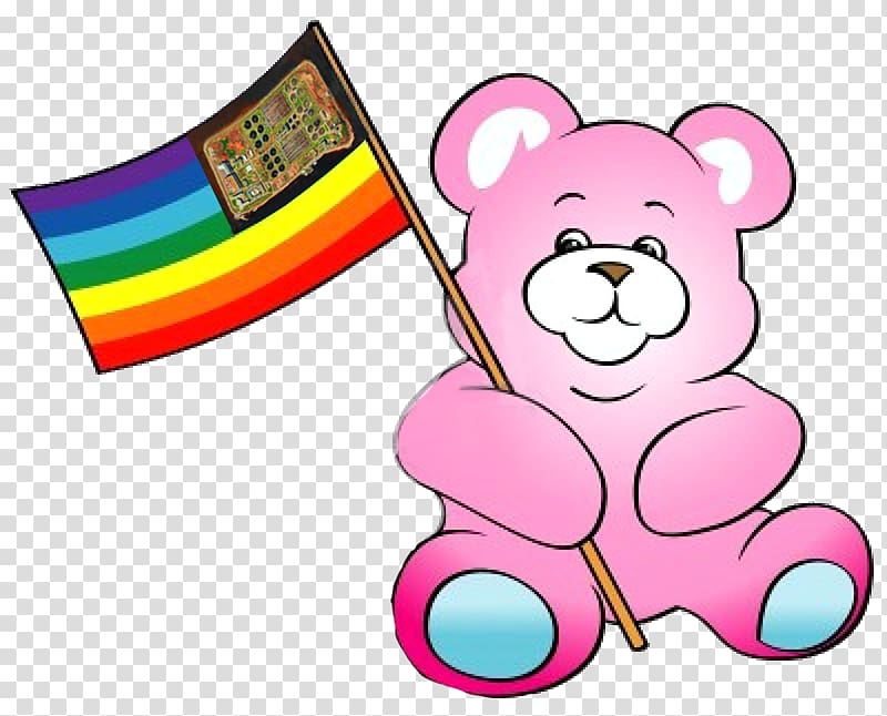 Teddy bear Rainbow flag Bear flag , bear transparent background PNG clipart