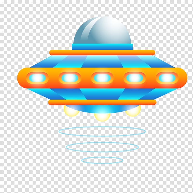 Spacecraft Cartoon Blue, Orange blue cartoon spaceship transparent background PNG clipart