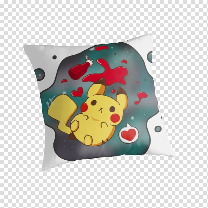 Pikachu Ketchup Pokémon Throw Pillows, pikachu transparent background PNG clipart