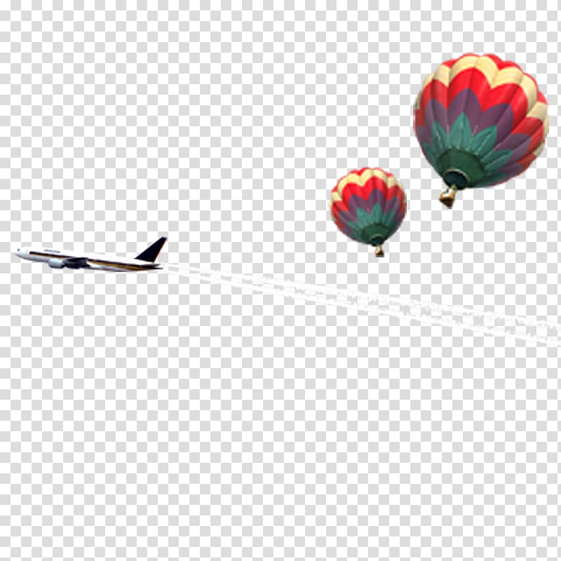 Airplane Hot air balloon, Sky aircraft and hot air balloons transparent background PNG clipart