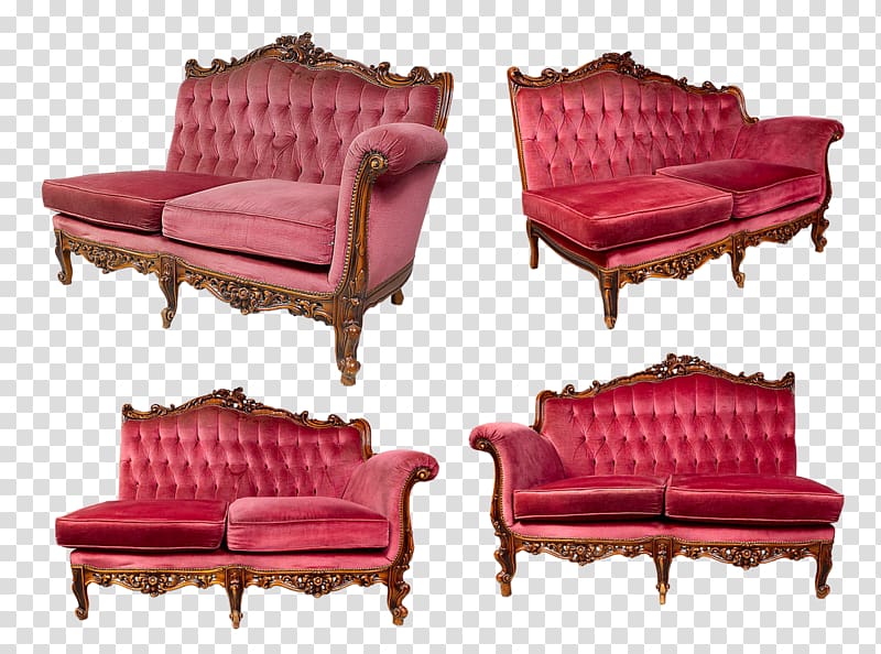 Leather Couch Red Hide, Red leather sofa creative transparent background PNG clipart