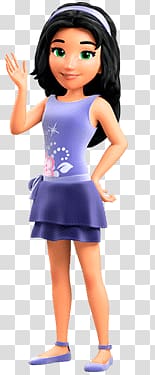 girl character illustration, Emma Waving transparent background PNG clipart