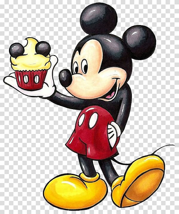 Mickey Mouse Minnie Mouse Cupcake Drawing, mickey minnie transparent background PNG clipart