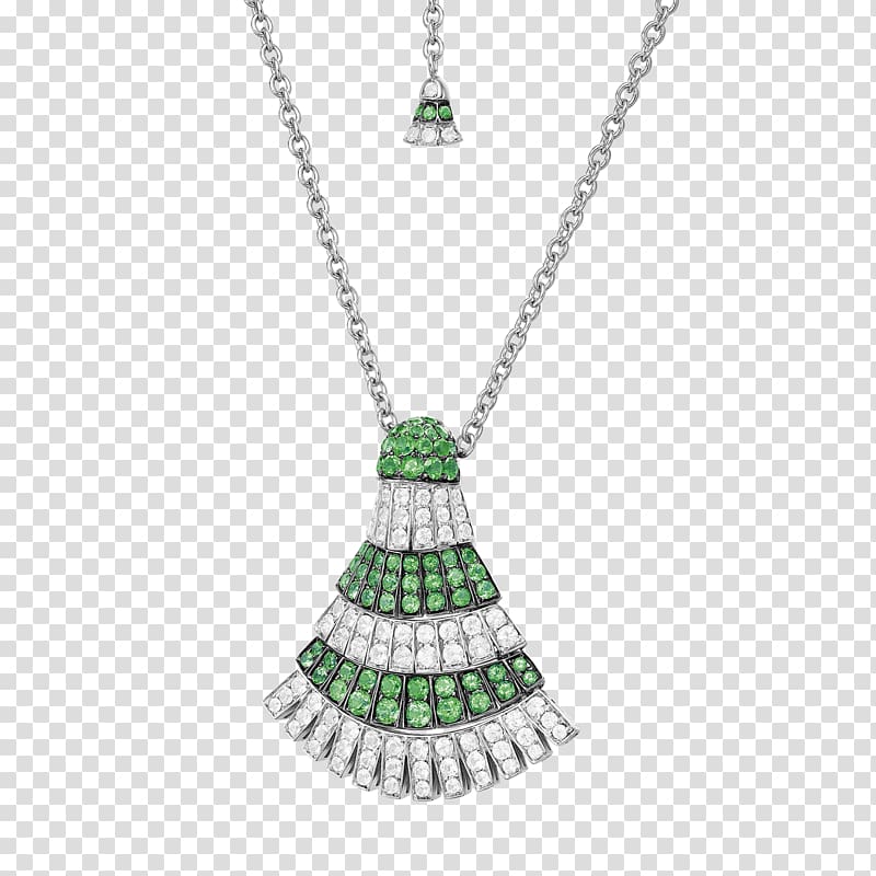 Emerald Earring Necklace Jewellery De Grisogono, emerald transparent background PNG clipart