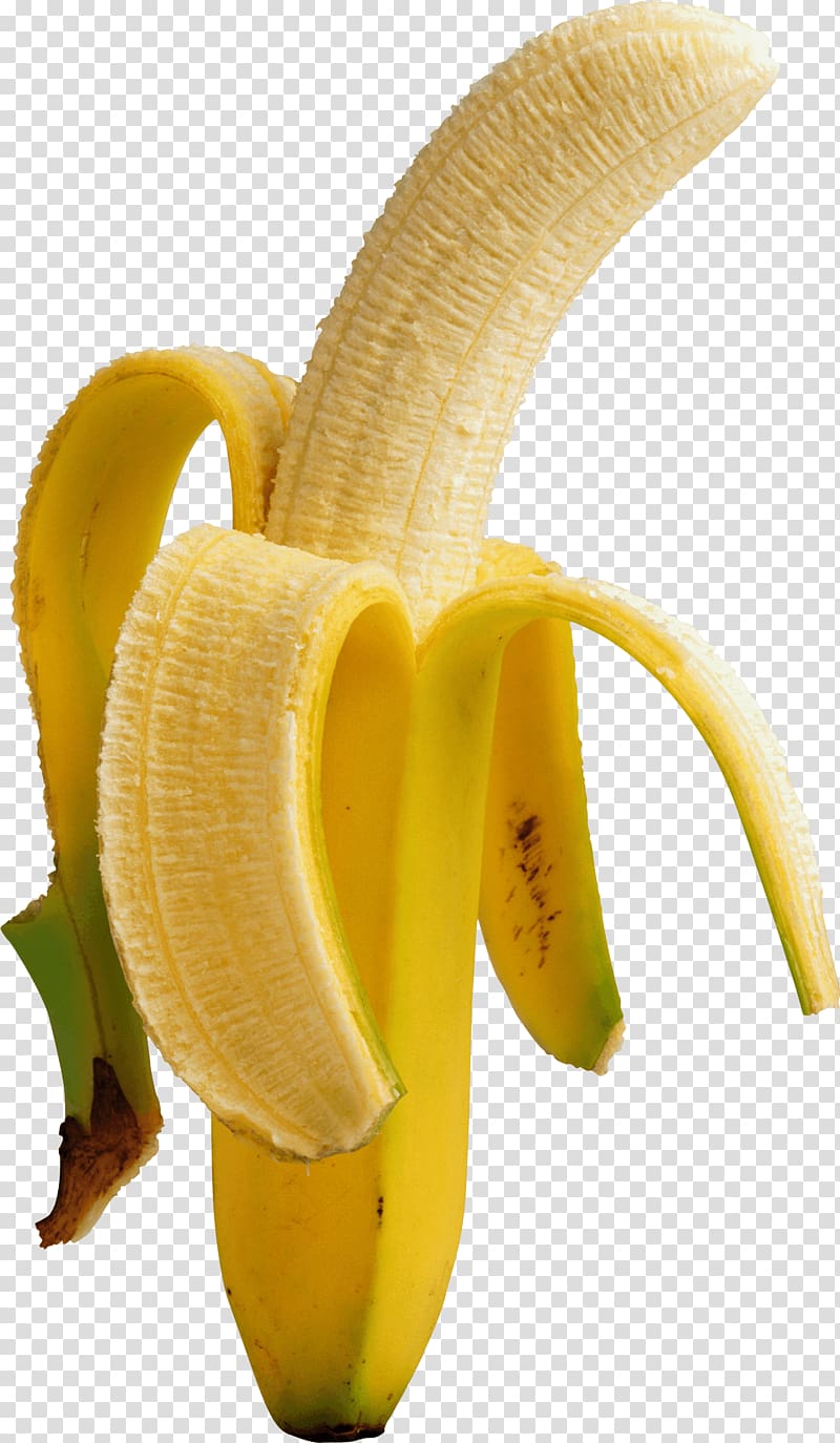 half peeled banana fruit illustration, Open Banana transparent background PNG clipart