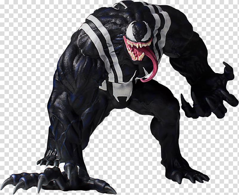 Marvel Venom illustration, Venom Spider-Man Collector Man-Thing Statue, Venom marvel transparent background PNG clipart