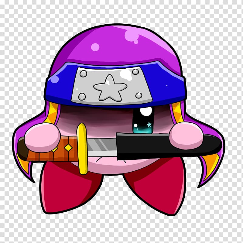 Kirby: Planet Robobot Fan art Ninja, purple skull transparent background PNG clipart