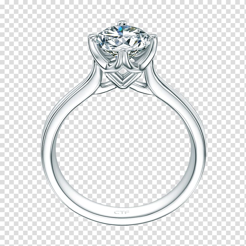 Engagement ring Diamond Wedding ring Princess cut, chow tai fook gold ring transparent background PNG clipart