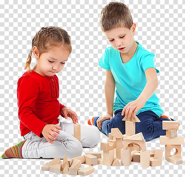 boy and girl playing wooden building blocks, Child Toy Pre-school Education Peer group, children playing transparent background PNG clipart