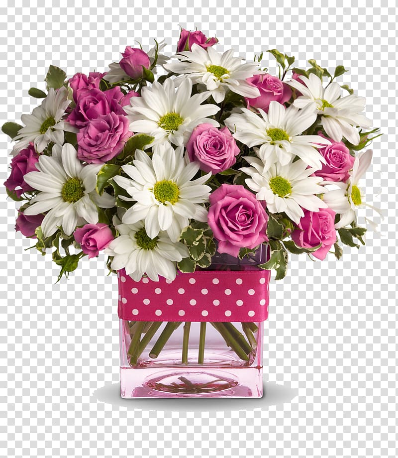 Flower bouquet Floristry Polka dot Teleflora, Spring flower transparent background PNG clipart