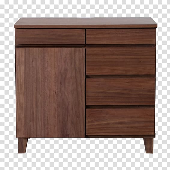 Bedside Tables Buffets & Sideboards Furniture Drawer, walnut transparent background PNG clipart