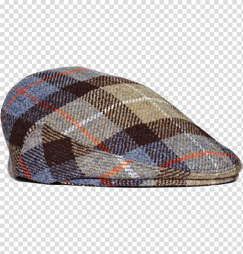 Flat cap Tartan Tweed Hat, Brown plaid flat cap transparent background PNG clipart