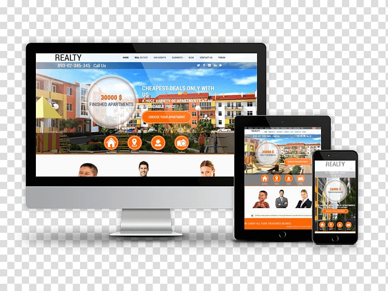Responsive web design VirtueMart E-commerce Joomla Drupal, Property Dealer transparent background PNG clipart