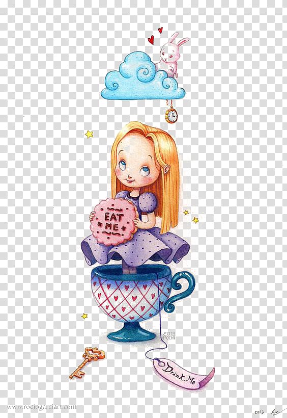 blonde hair girl illustration, Alice The Mad Hatter White Rabbit Cheshire Cat Illustration, girl transparent background PNG clipart